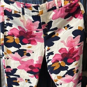 Old Navy Floral Pink and Navy Pants